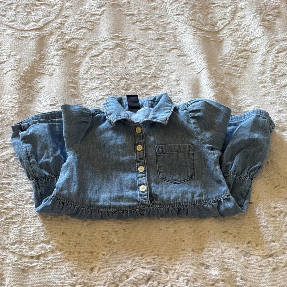 GAP Classic Blue Denim Shirt Dress Gently Loved 2T
